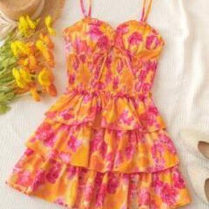 Pink and Orange dress